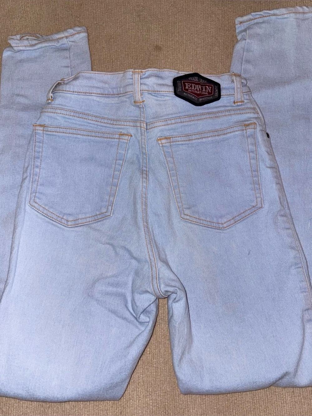 EDWIN Light Wash High-Rise Jeans